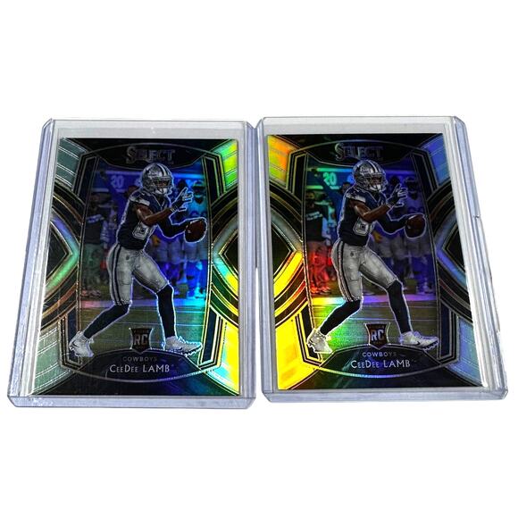 2020 Panini Select - Club Level Silver Prizm #257 CeeDee Lamb (RC) Set of 2 - Picture 1 of 2